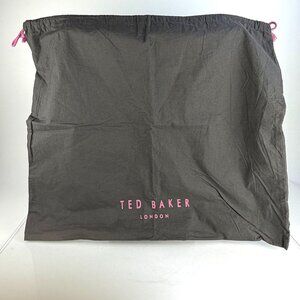 Ted Baker London Large Black Drawstring Dust Bag 22x20 Pink Logo